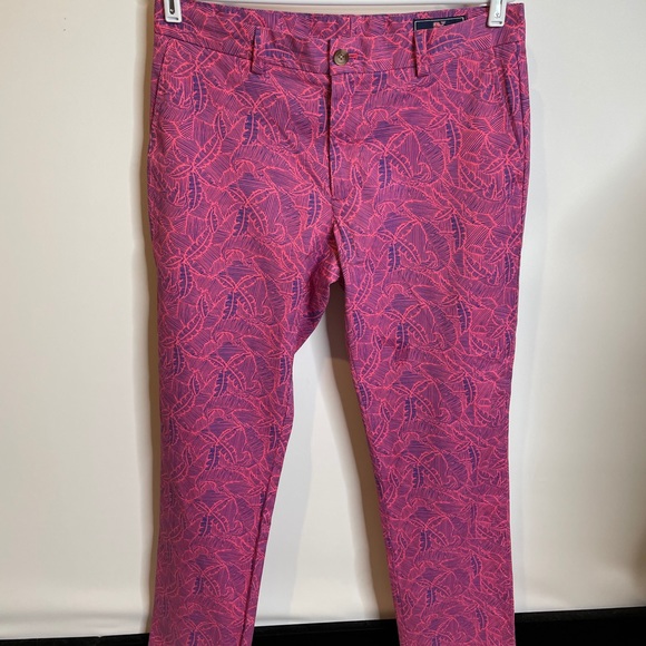 Vineyard vines breaker pant pink w32 L32 stretchy